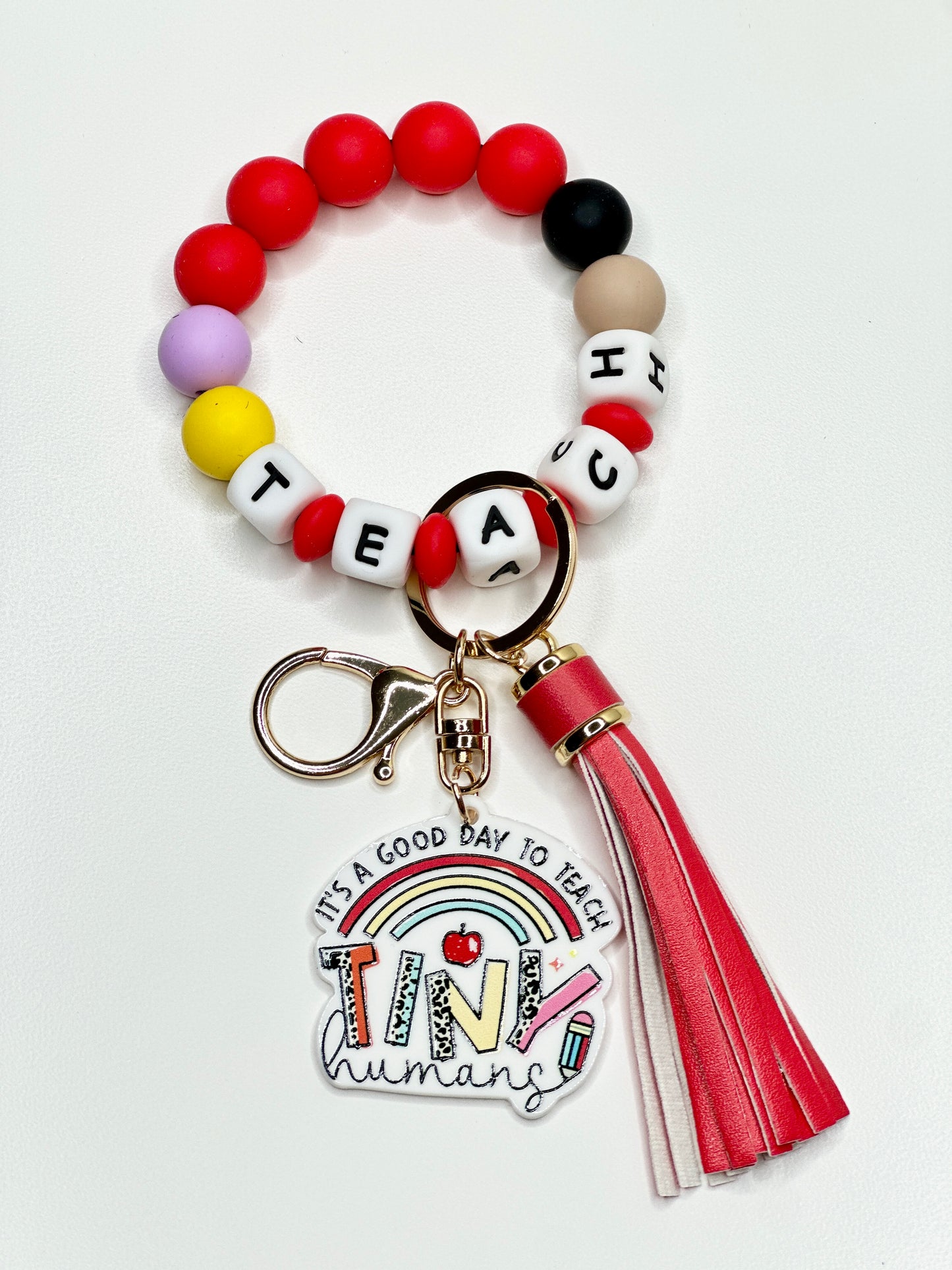 TEACH Bracelet Keychain