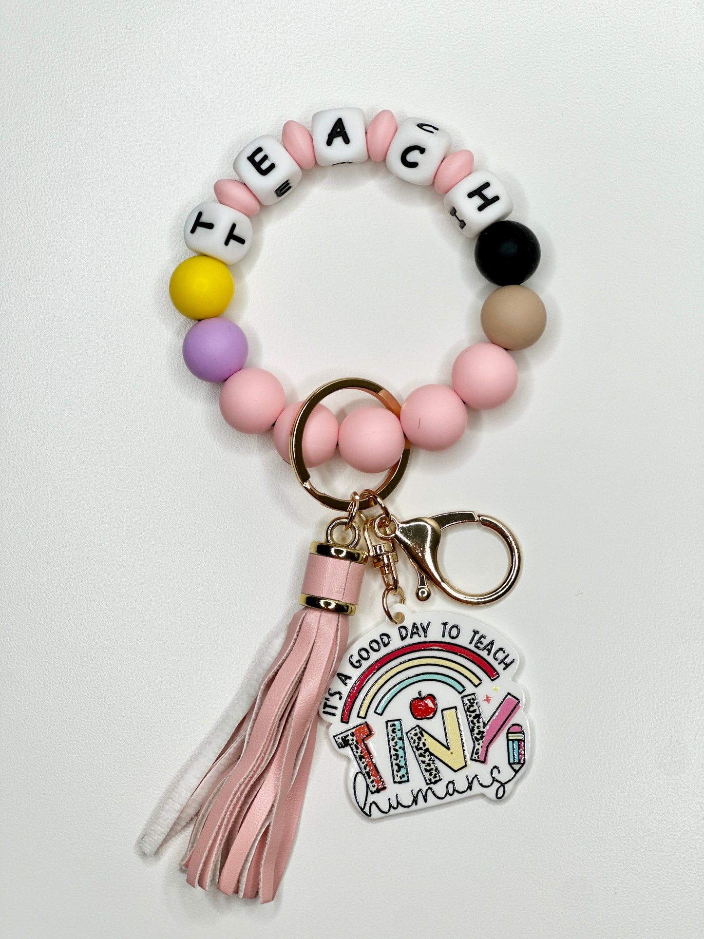 TEACH Bracelet Keychain