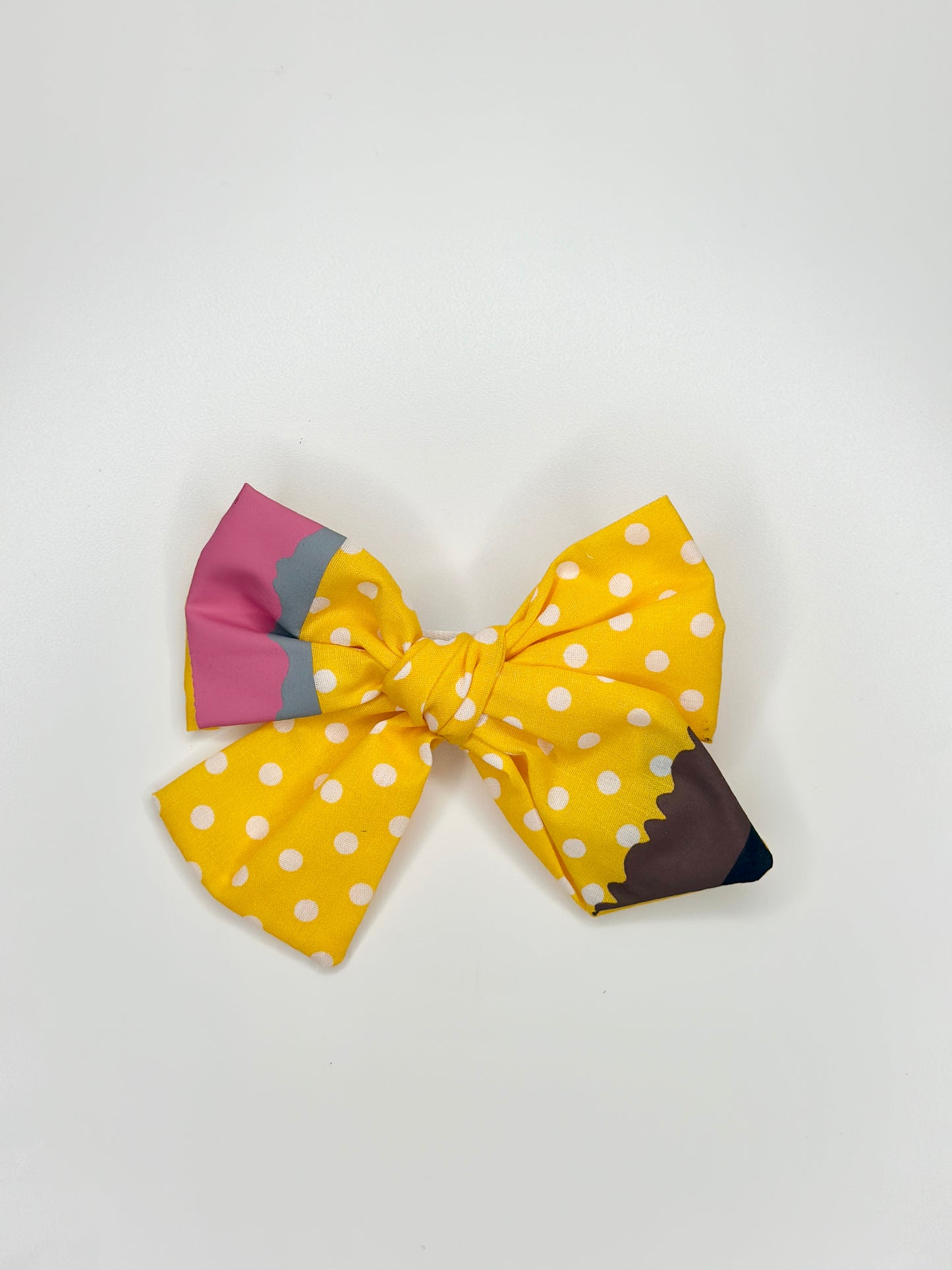 Polka Dot Pencil Hair Bow