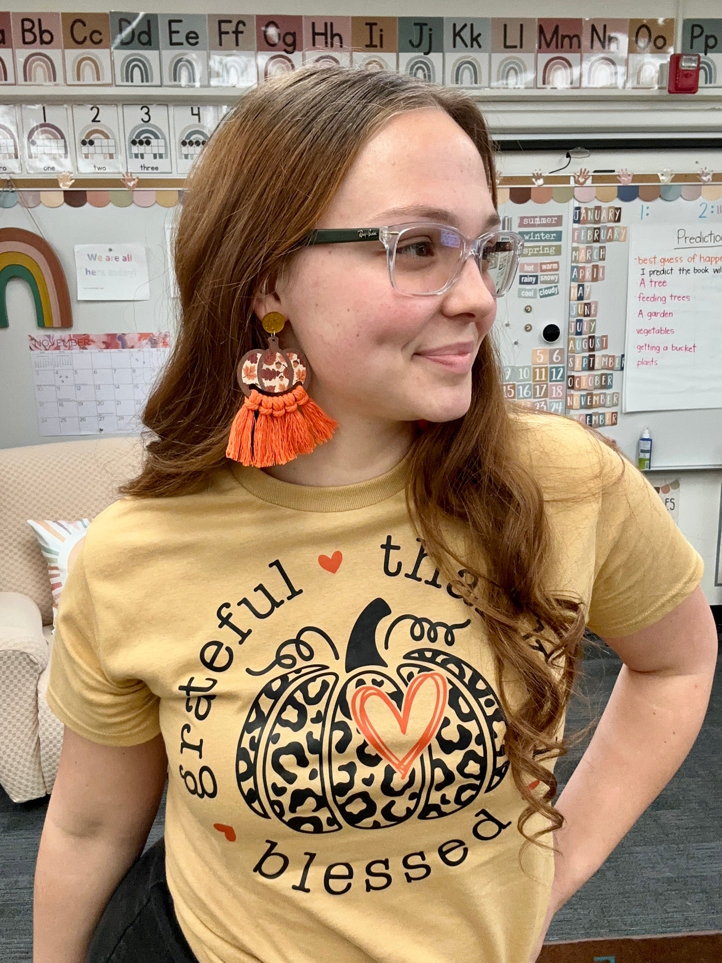 Pumpkin Tassel • Earrings