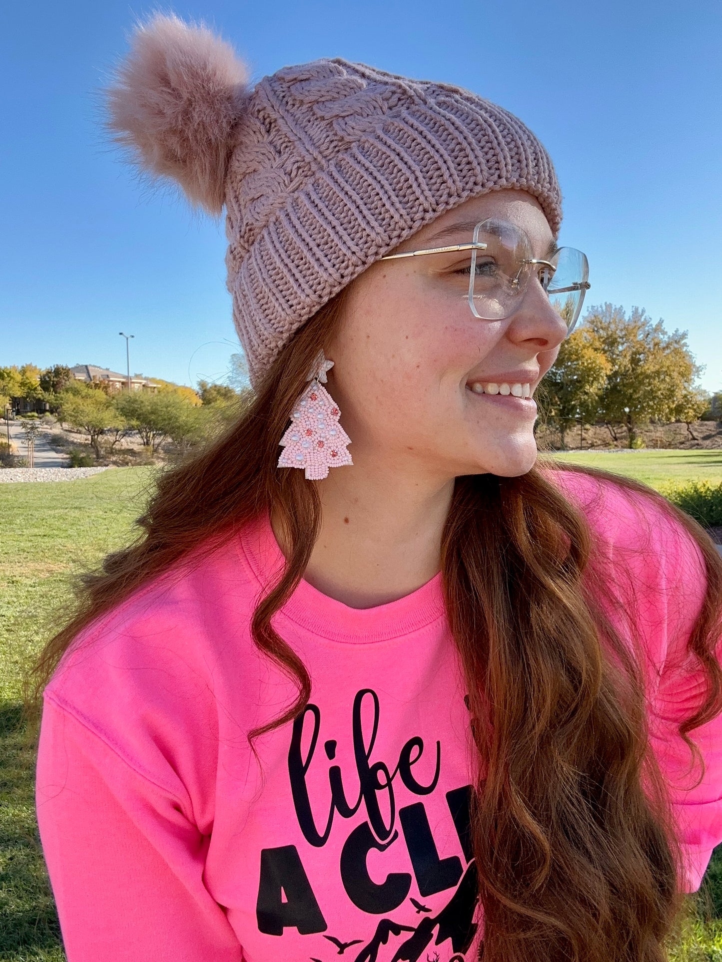 Pink Tree • Earrings