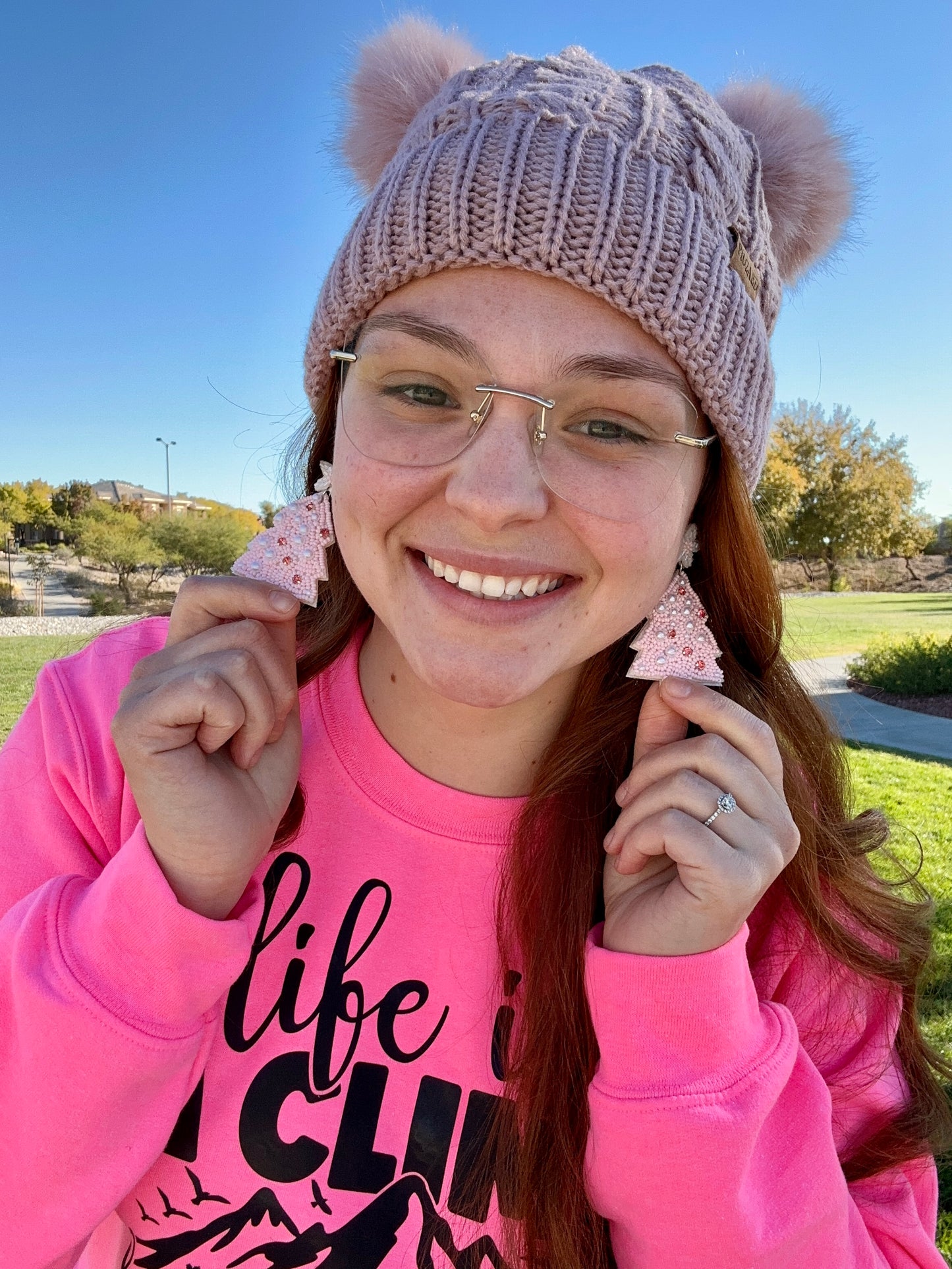 Pink Tree • Earrings